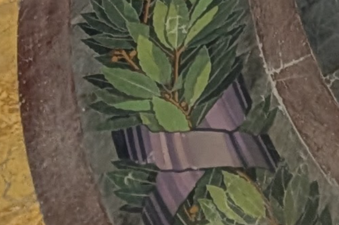 Detail of the stonework on the floor around Napoleon's tomb