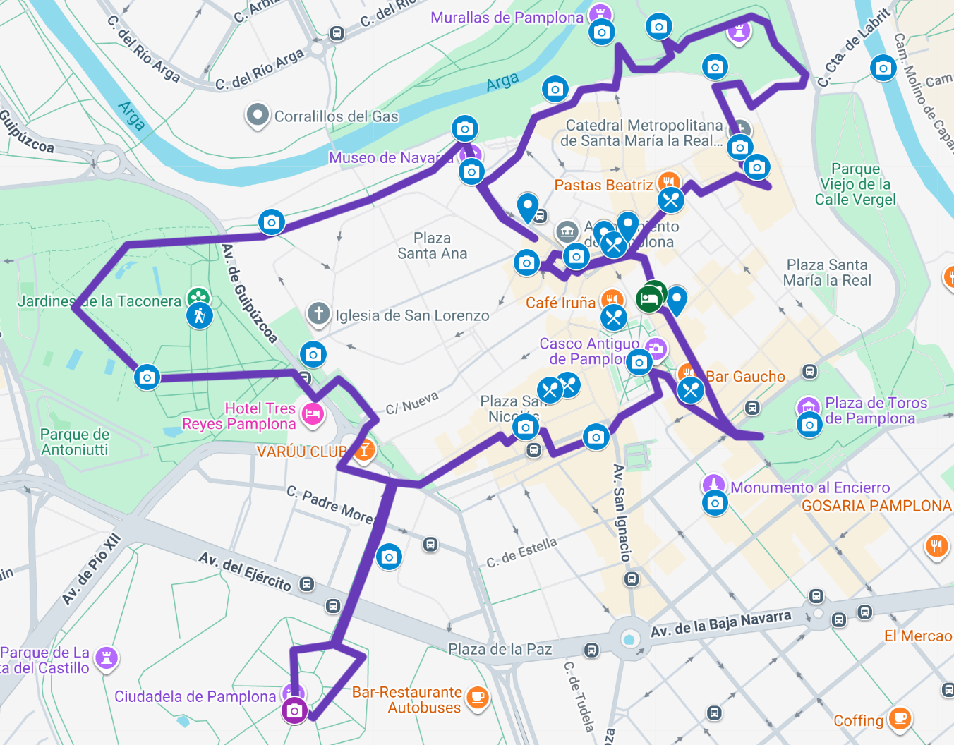 Walking tour map