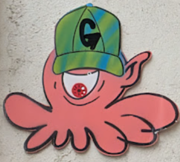 Octopus-like critter street art