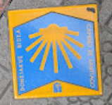 Marker showing the Camino de Santiago route