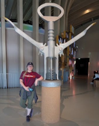 Giant corkscrew at the Cité du Vin