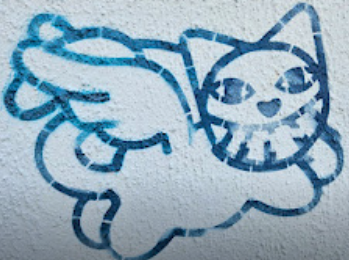 Flying Cat street art