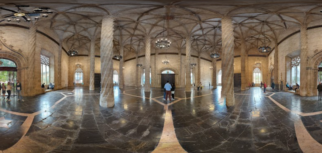 Sphere photo of the Lonja main trading room