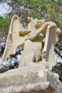 Statue at gate of Monserrat