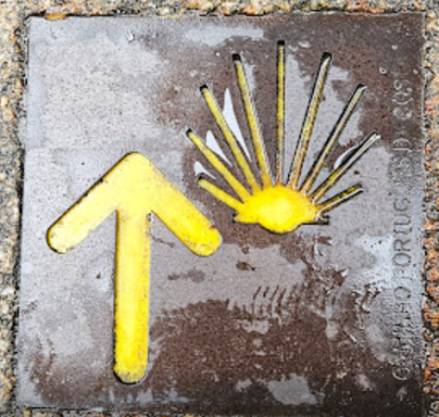 One of many signs to point pilgrims on their walk