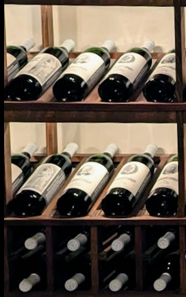Wine library bottles