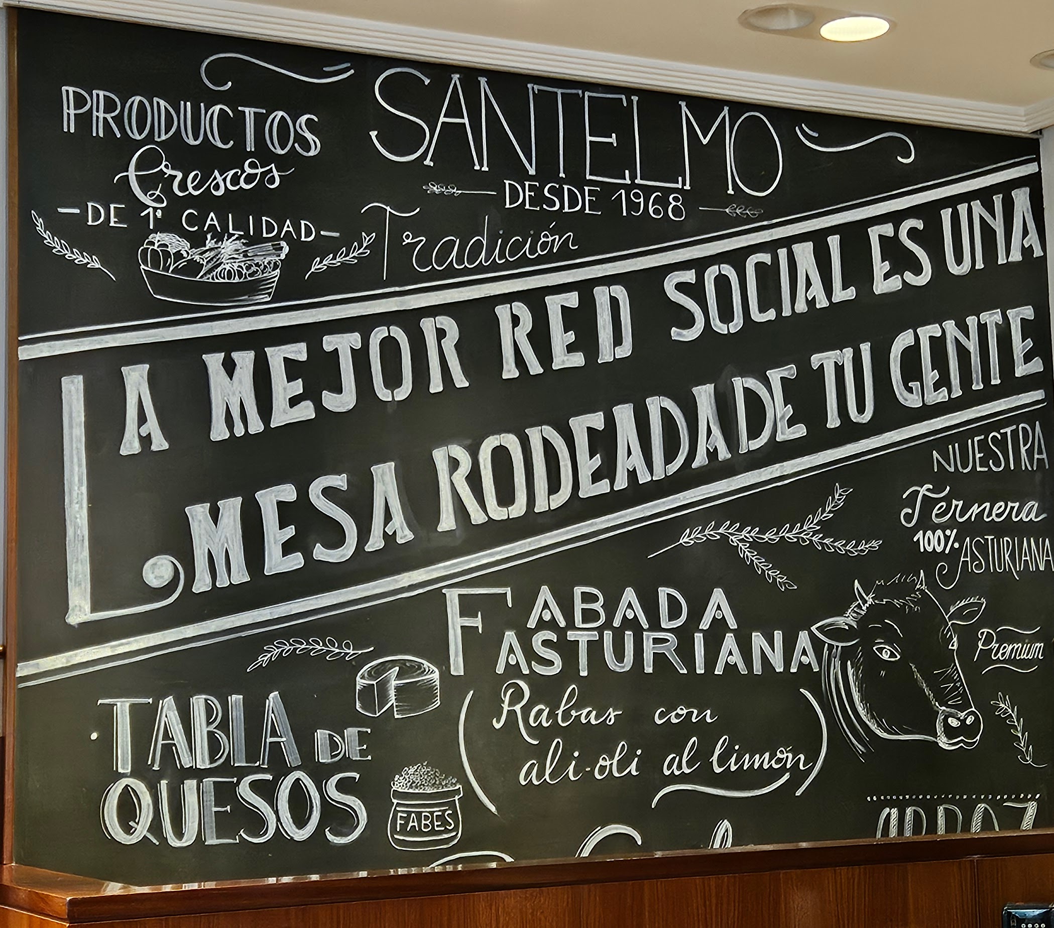 Message board in Santelmo cafe