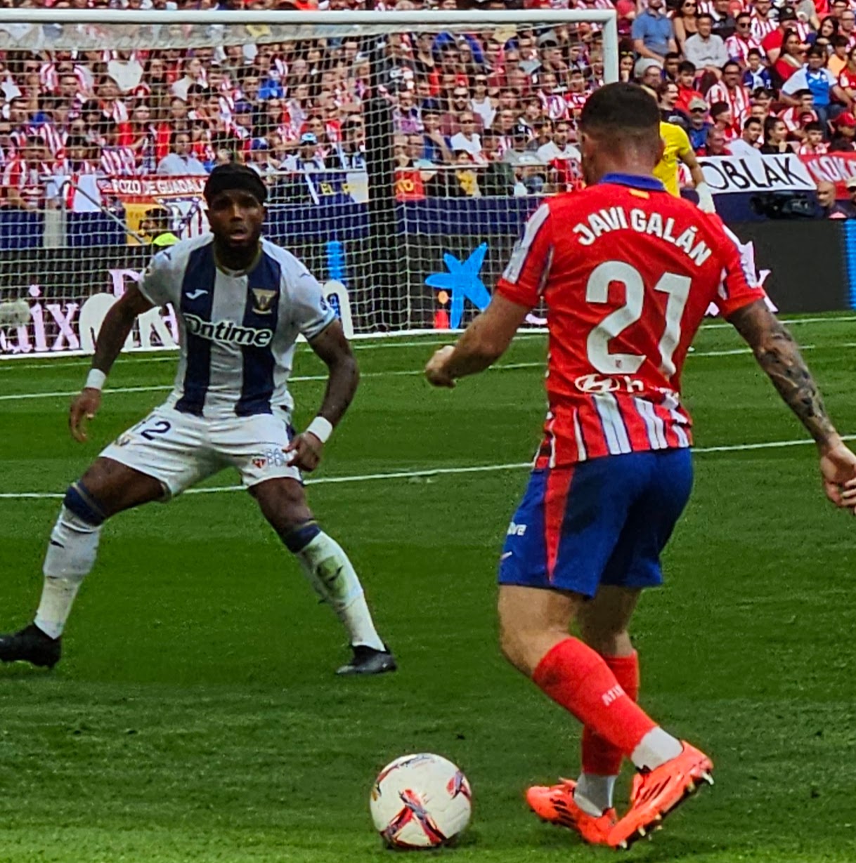 Action shot, Atlético v. Leganés