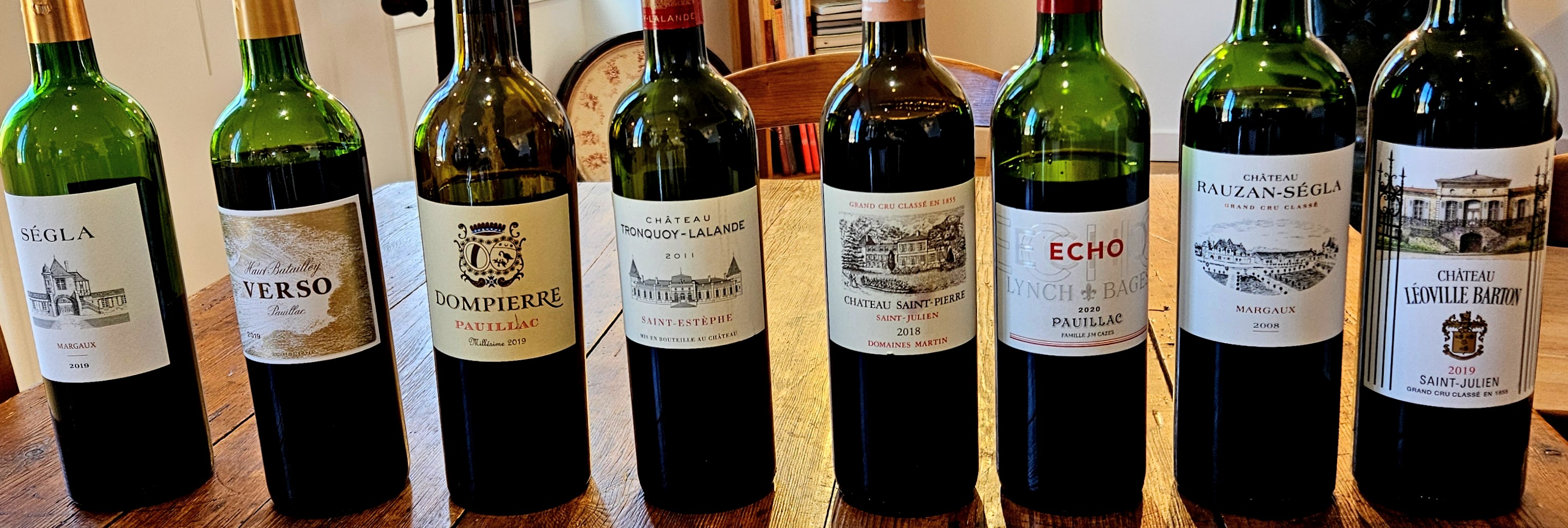 Wine tasting lineup at La Cave d'Ulysse