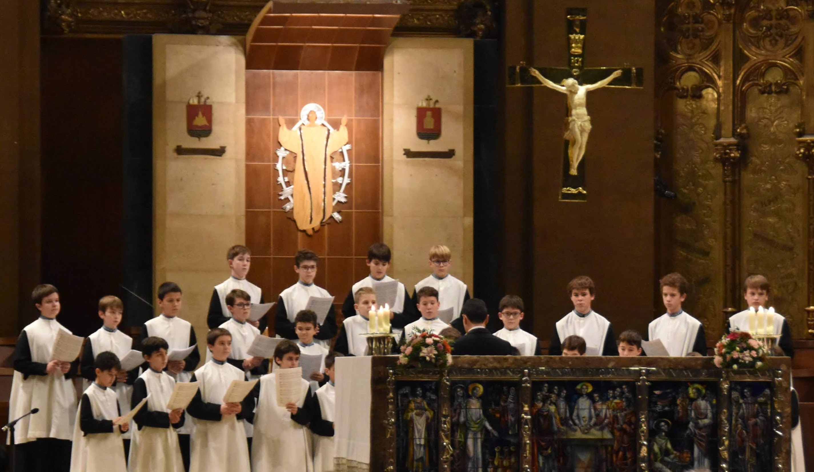 Boys' Choir preparing to sing