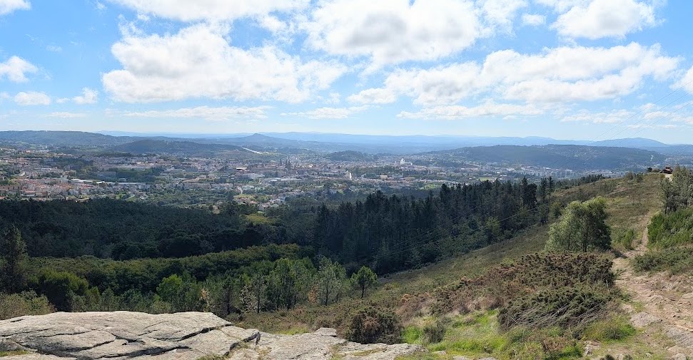 Panoramic view of Santiago de Compostela from Monte Pedroso.