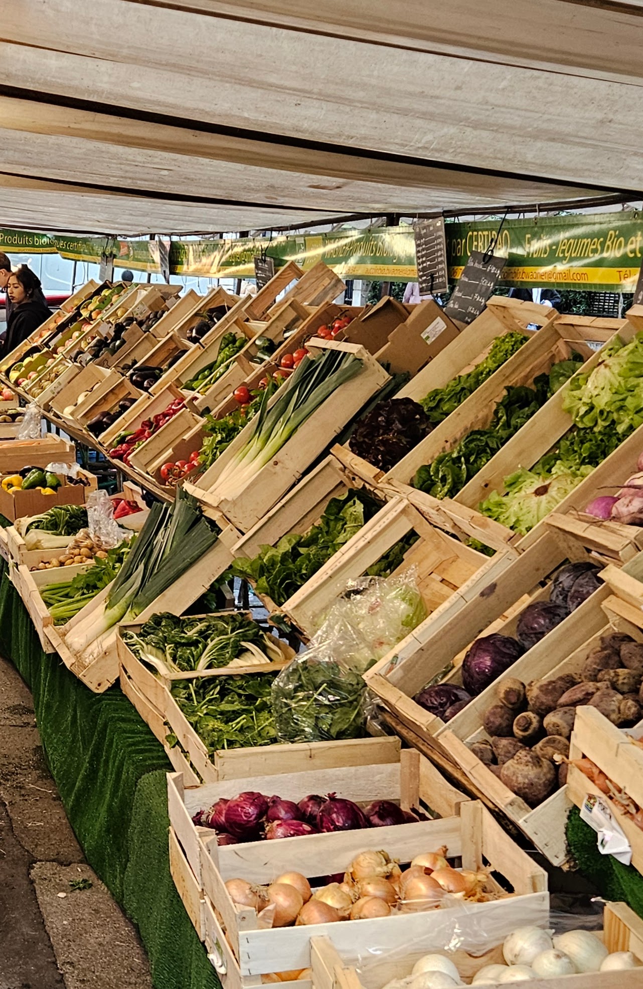 Fresh vegetables at a street market