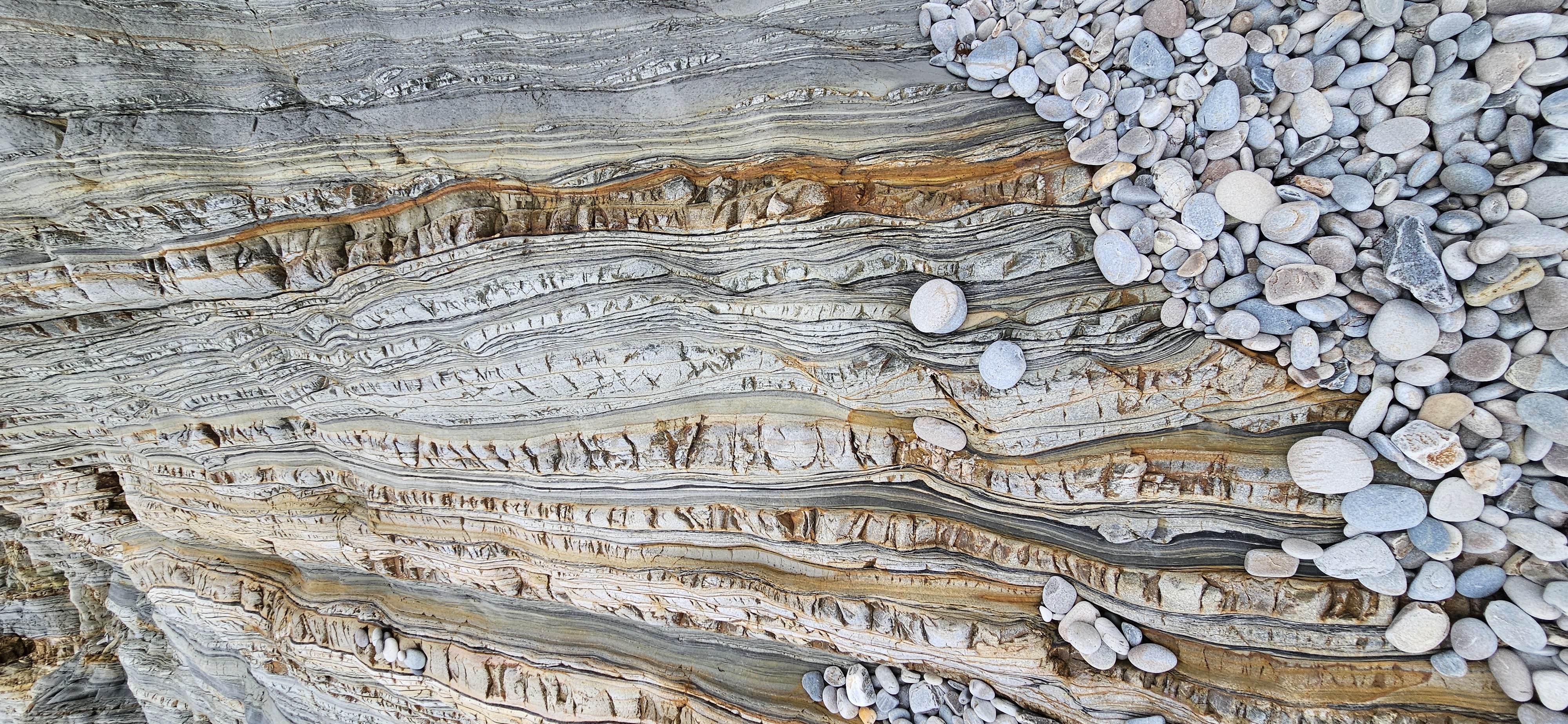 Nearly vertical rock layers