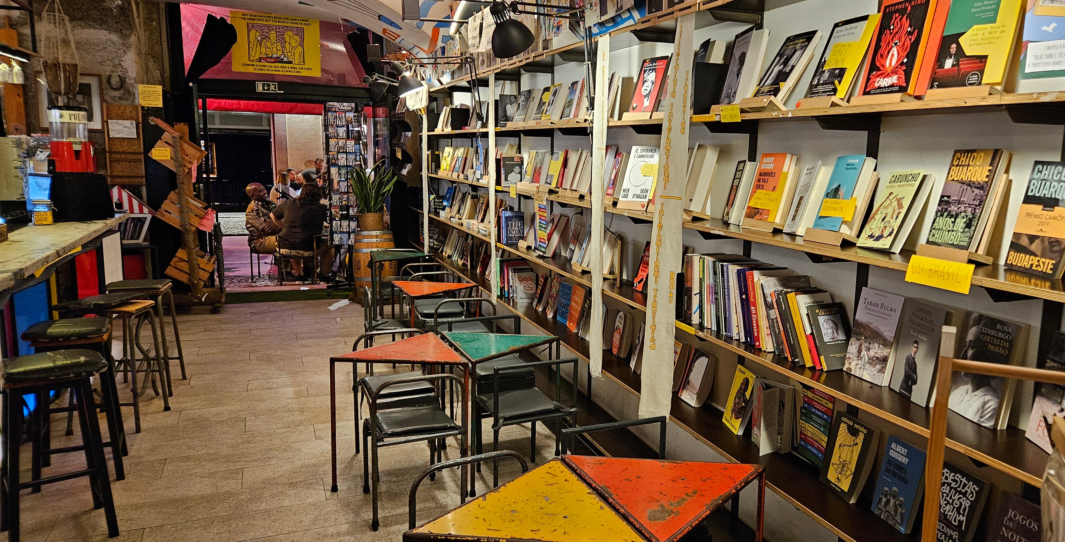 Bookstore bar on Pink Street