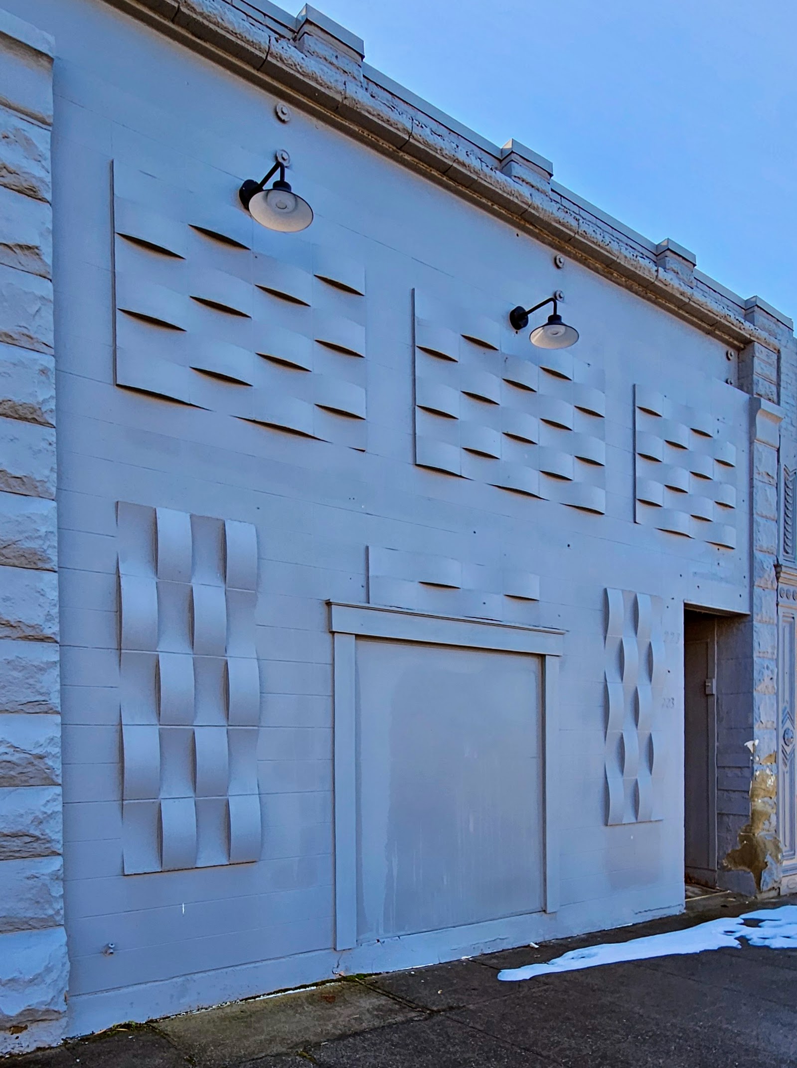 Textured building side