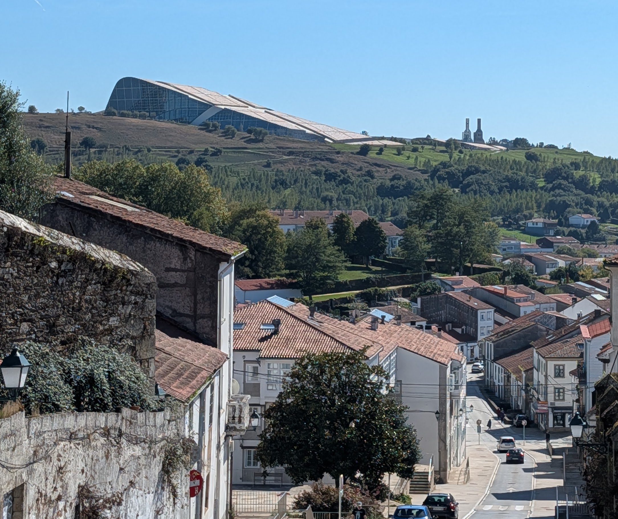 Culture and arts complex in the distance from near the market