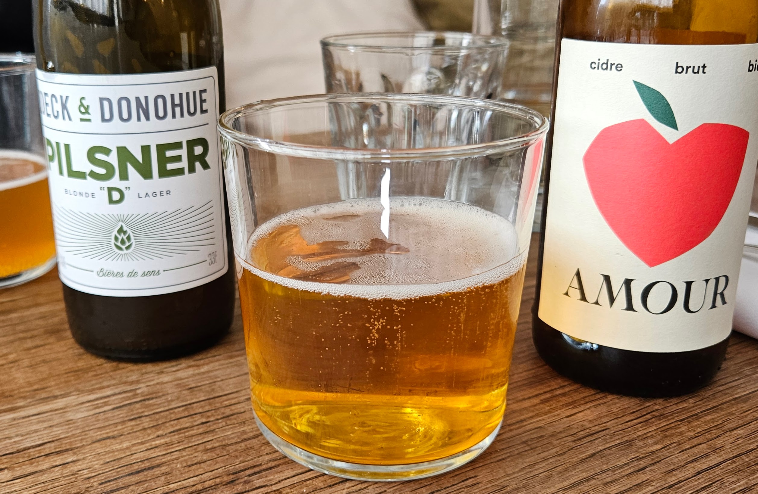Good afternoon for crisp local beer and cider.