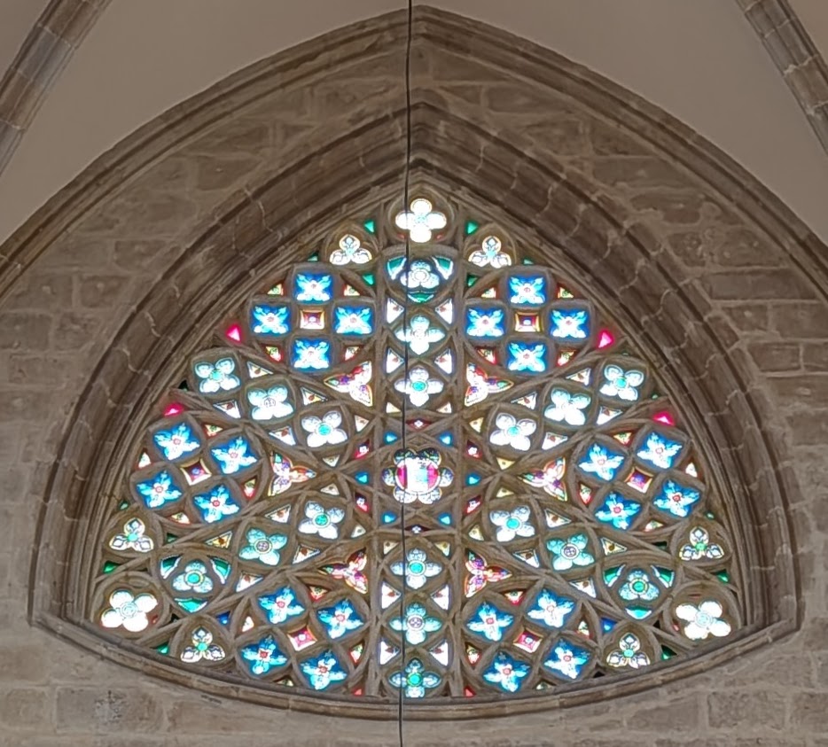 Stained glass at Bilbao Cathedral