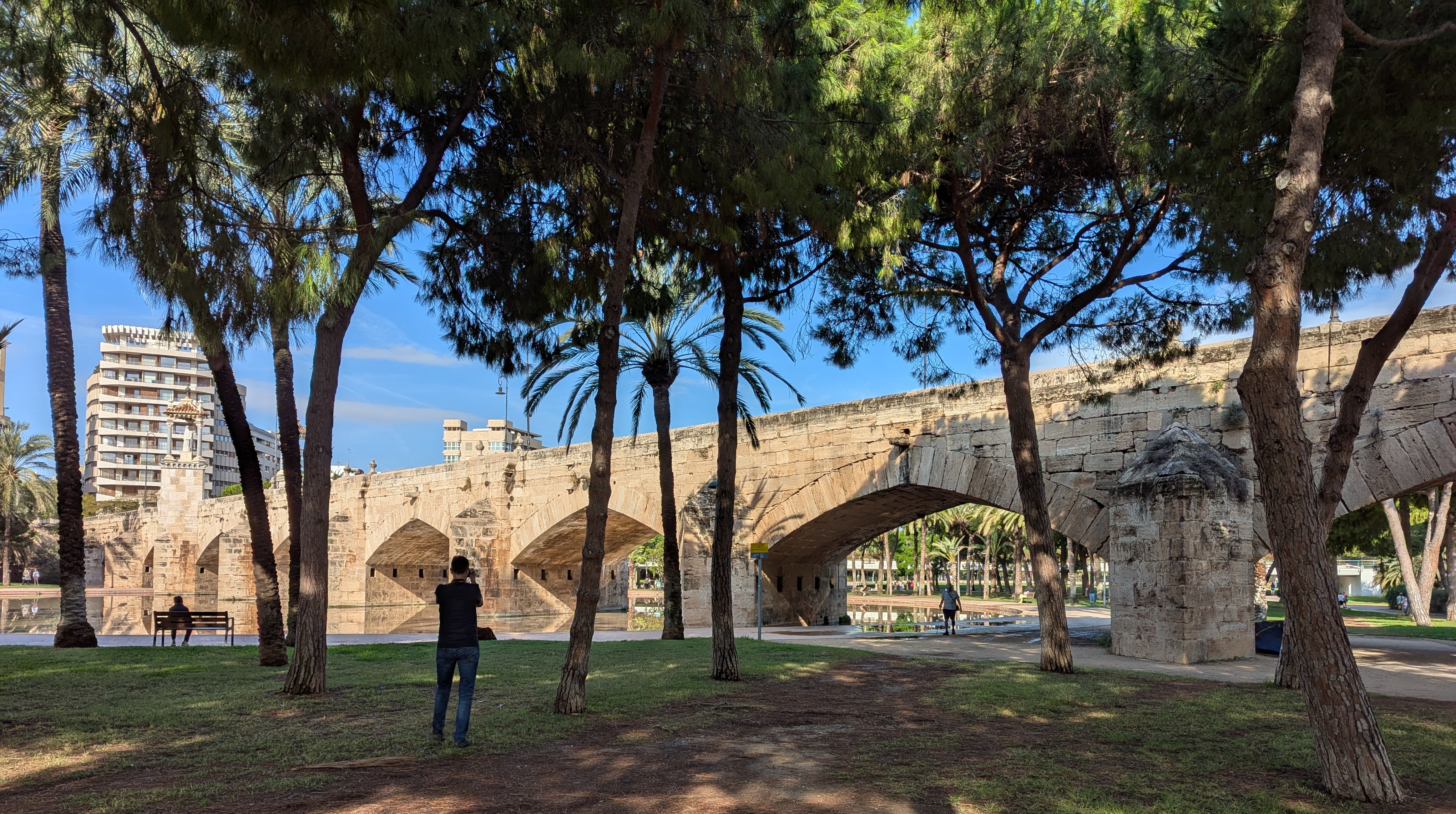 One of the many bridges along the Jardín del Turia