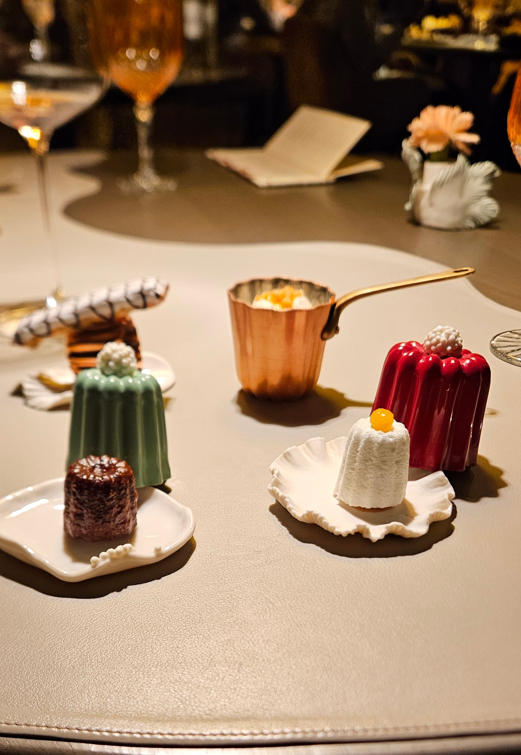 Canelé-themed dessert