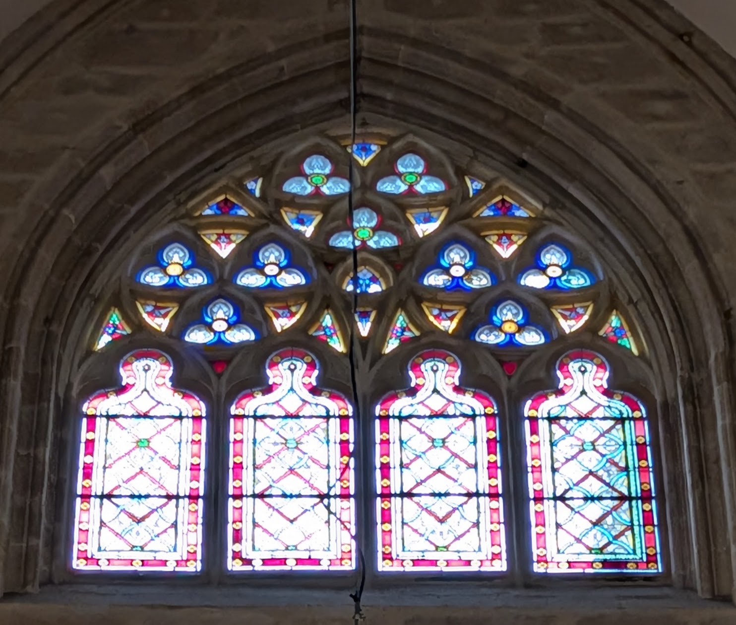 Stained glass at Bilbao Cathedral