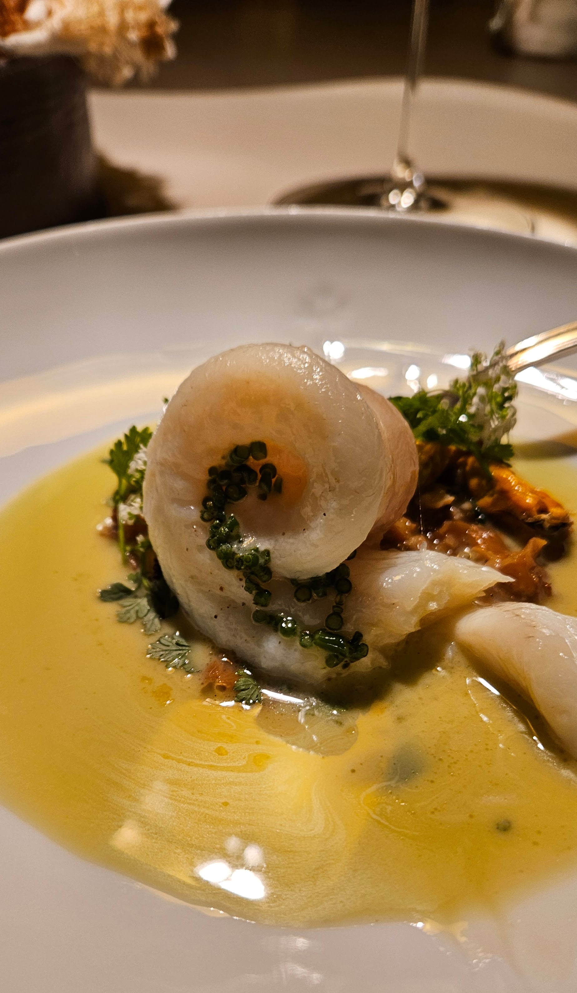 Sole with mushrooms and mussels